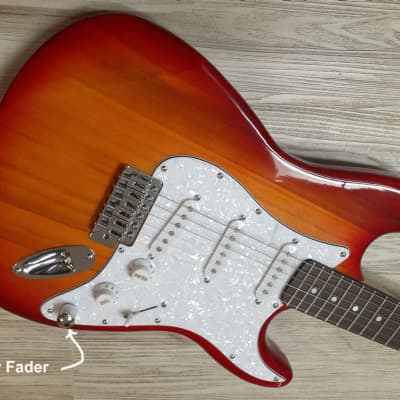 2024  Elite ® Strat Pro Style Guitar "Cherry Burst" & Hot Z-Mule Pickups® w/ Blender Mod image 2