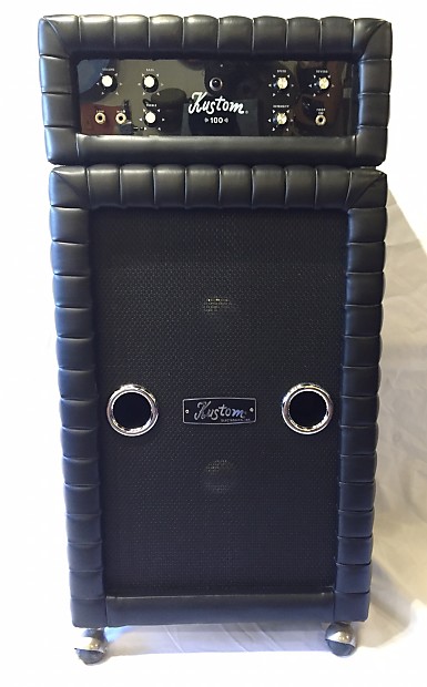 1960s Kustom K 100 2 Vintage Guitar Amplifier Head 2x12 Cabinet