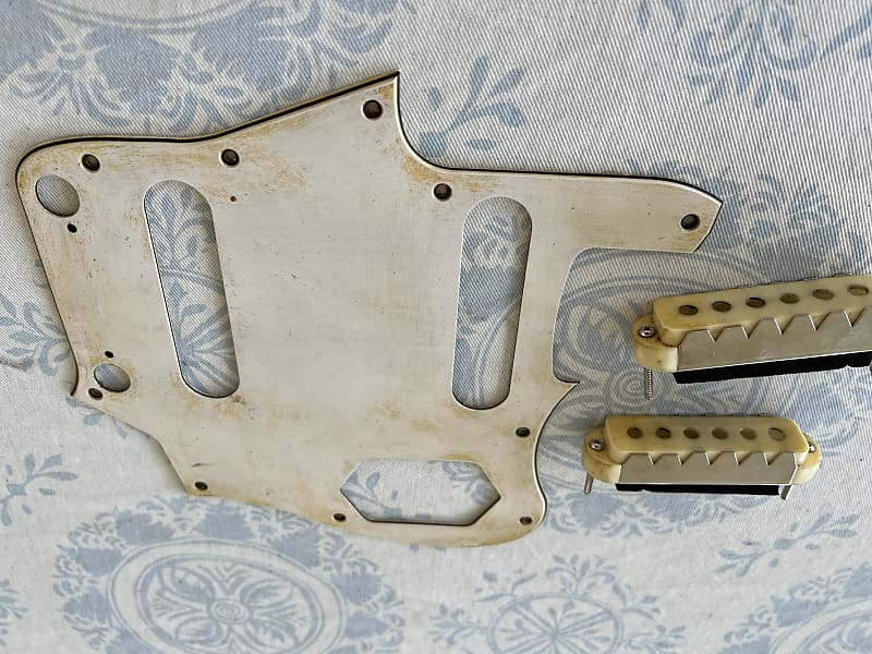 Aged White Pickguard and Pickup Covers for Fender Jaguar Reverb