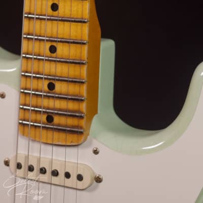 Fender Custom Shop '58 Stratocaster Relic, Super Faded Aged Surf Green image 8