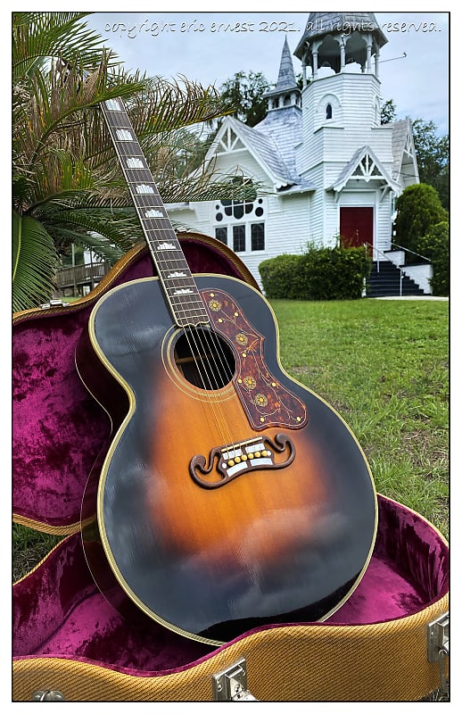 Vintage 1940 Gibson Super Jumbo 200 Acoustic guitar. Iconic pre-war singing cowboy SJ-200 J-200 Western beauty image 1