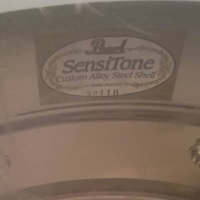 Pearl STA1465S 14x6.5" Sensitone Steel Snare Drum w/ Tube Lugs image 2