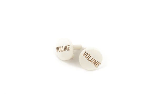 Genuine Fender Stratocaster S-1 Volume Switch Knob Caps, Parchment (SET OF 2) image 1