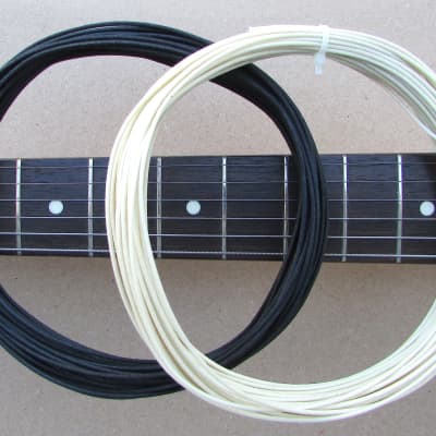 Professional 6 Feet Vintage Style Cloth 22g Wire For Fender Guitars Black & White image 2