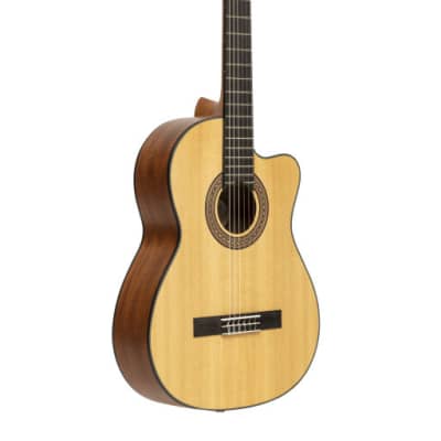 ANGEL LOPEZ Graciano serie electric classical guitar with solid spruce top with cutaway for sale