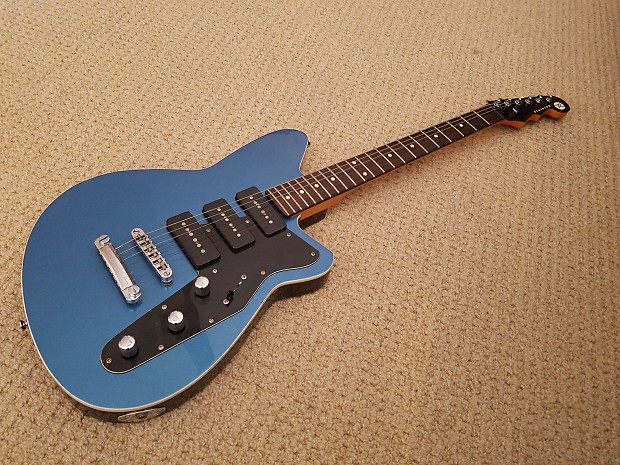Reverend Jetstream 390 Blue Black Triple P90s Rosewood Black Headstock ONE DAY SALE
