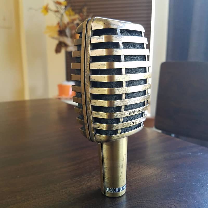 Beyerdynamic M 380 N (C) M380 NC Dynamic Mic Microphone Rare Vintage Brass  Model ((HEAR IT))