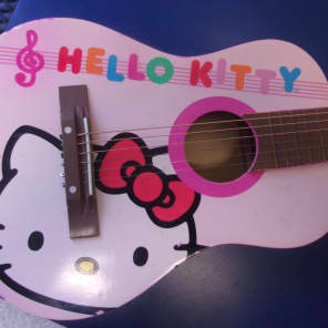 Hello Kitty Kids Size Girls acoustic guitar pink small body kind