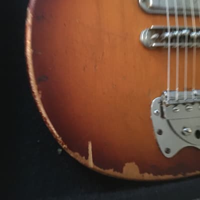 1960’s Strad O Lin Electric guitar Aged tobacco finish image 10