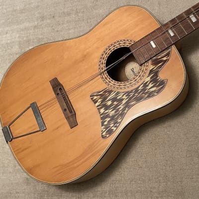 1970’s Decca 12 String Acoustic Guitar Natural Blonde Cool Headstock Overlay w Matching Pickguard MIJ Japan TLC image 1