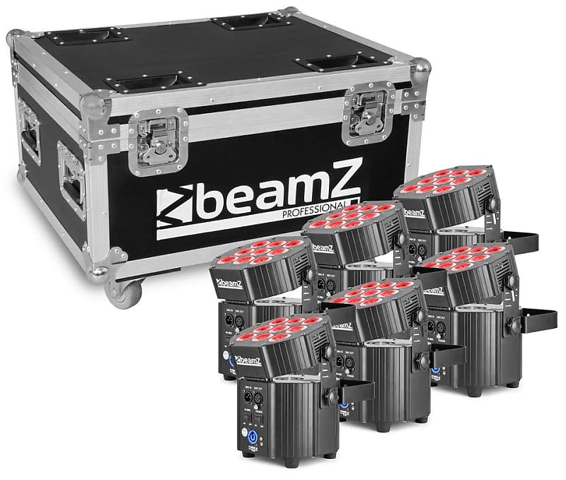 Beamz Bbp60 Uplight Set 6 Pc.9 X12 W 6 In1 Fc image 1