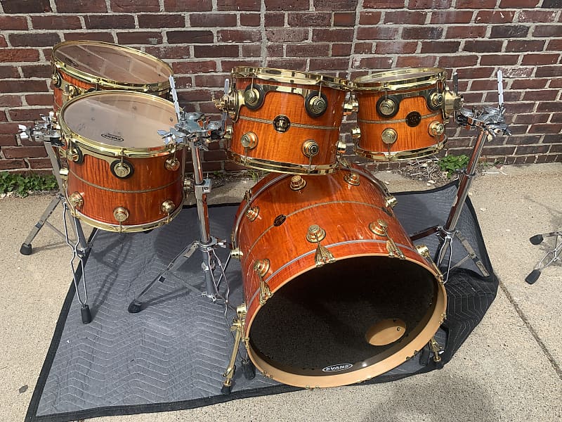 DW 25th anniversary 5 pc drum set USA collectors AUTOGRAPHED rare EXCELLENT 22 10 12 14 16 1998 image 1