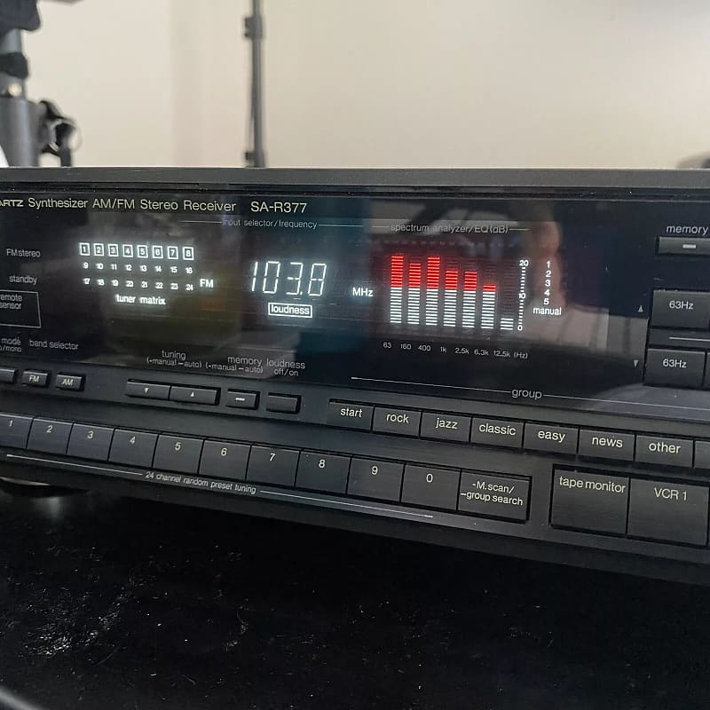 Technics SA-R377 AM/FM Stereo Receiver - Black - Made in Technics SA-R377 AM/FM Stereo Receiver - Black - Made in