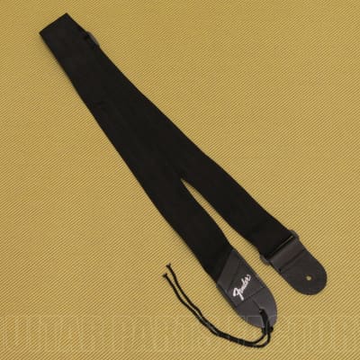099-0606-049S Genuine Fender Black/Silver Logo Pick Pouch Strap for Guitar/Bass for sale