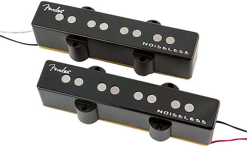 Genuine Fender GEN 4 Noiseless Jazz/J Bass Pickups Set - BLACK image 1