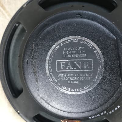 Fane 1980’s 12” Black Frame guitar speaker 15083 125635  8 ohm 30 watt  1984 Black image 1