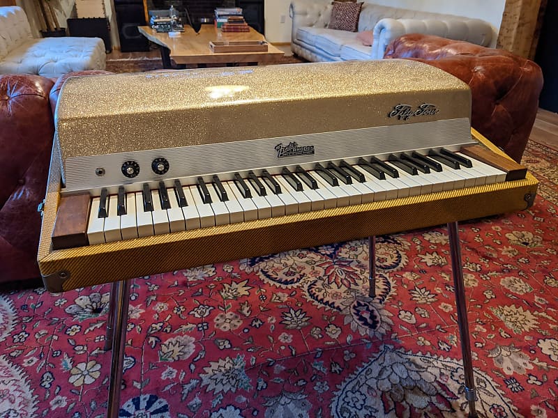 Custom Gold Sparkle Fender Rhodes Suitcase 54 keys keyboard Reverb