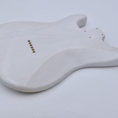 4lbs 3oz BloomDoom Nitro Lacquer Aged Relic White Blonde Hardtail S-Style Vintage Custom Guitar Body image 9