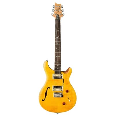 PRS SE Custom 22 Semi Hollow Body Electric Guitar (Santana Yellow) image 2