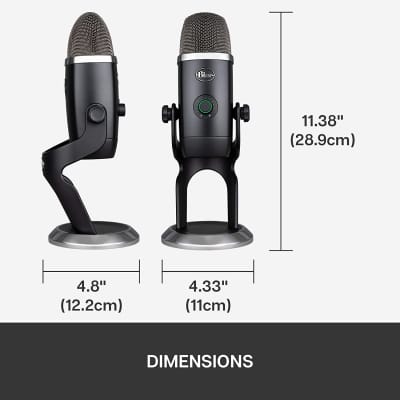 Blue Yeti X Professional Condenser USB Microphone with High-Res Metering, LED Lighting & Blue Voice Effects for Gaming, Streaming & Podcasting On PC & Mac image 5