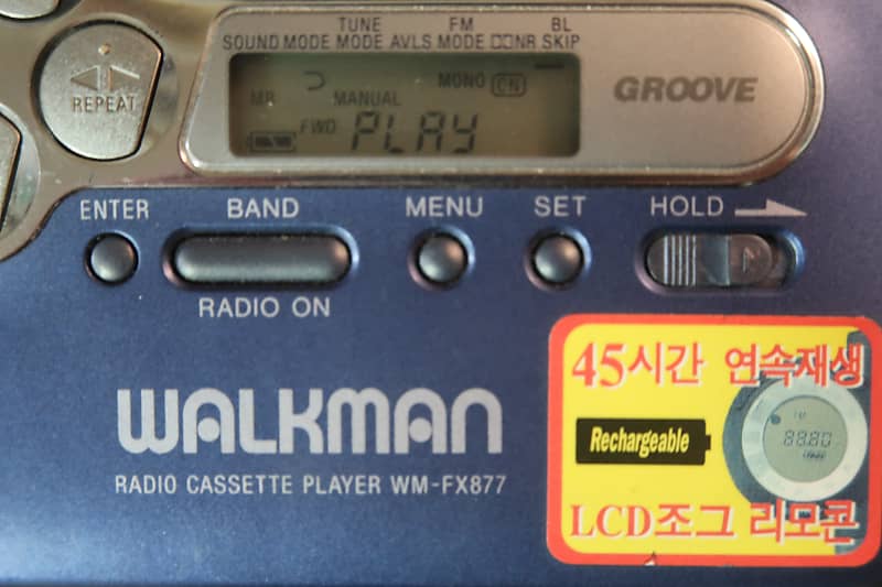 Sony WM-FX877 Walkman Cassette Player Blue with Remote | Reverb