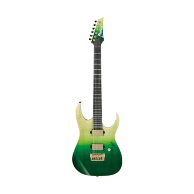 Ibanez Luke Hoskin Signature 6-String Electric Guitar (Transparent Green Gradation, Right-Handed) Bundle with Tuner, Cable, Stand, Guitar Strings, Guitar Strap, Book, and String Winder image 2