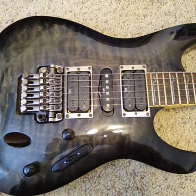 Ibanez S570DXQM 2009 Transparent Gray Burst Quilted Maple | Reverb