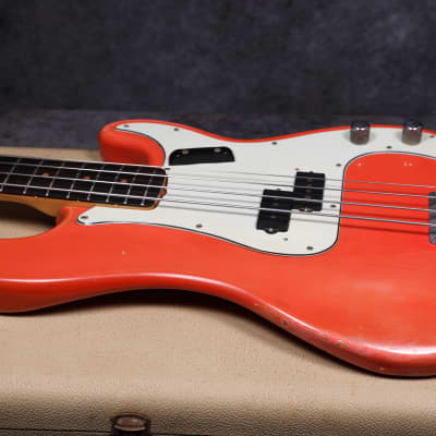1964 Fender Precision Bass - Fiesta Red - OHSC image 11