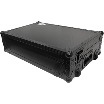 ProX Flight Case For RANE ONE DJ Controller with 1U Rack and Wheels - Black/Black image 2