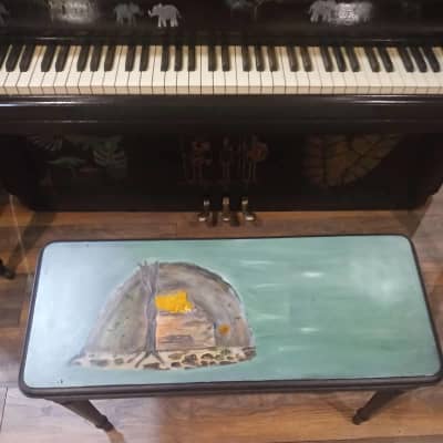 Chickering 40" Art Painted Console Piano c1947 #188130 image 2
