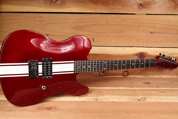 FENDER ESQUIRE TELECASTER GT Stripe Red string thru SD Invader
