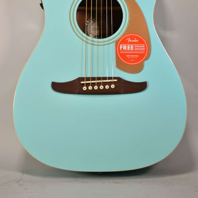 2020 Fender California Series Malibu Player Aqua Splash Finish Acoustic Guitar image 2