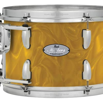 Pearl Music City Custom Masters Maple Reserve 24"x18" Bass Drum w/o BB3 Mount GOLD SATIN MOIRE MRV2418BX/C723 image 1