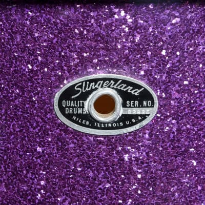Slingerland 3pc Kit 13/16/20 Early 1970s Purple Sparkle USED image 3