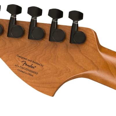 Squier Contemporary Stratocaster HH FR. Roasted Maple Fingerboard, Black Pickguard, Gunmetal Metallic image 7