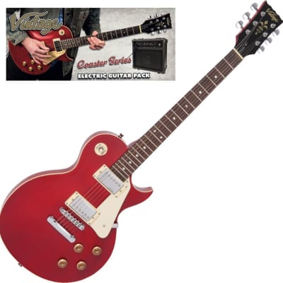 Vintage V10 Coaster Series Electric Guitar Pack ~ Wine Red image 20