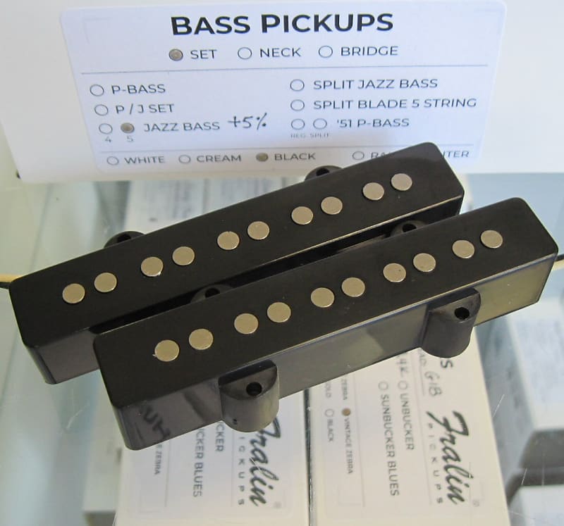 Lindy Fralin 5-String Jazz Bass Pickups Set +5% Overwound
