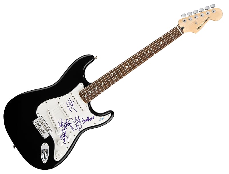 Puddle Of Mudd Autographed Signed Guitar ACOA image 1