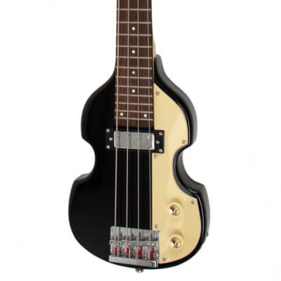Hofner Shorty Travel Electric Violin Bass Guitar - Black image 3