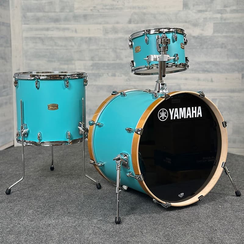 Yamaha Stage Custom Birch 3pc Drum Set 22/12/16 Matte Surf Reverb