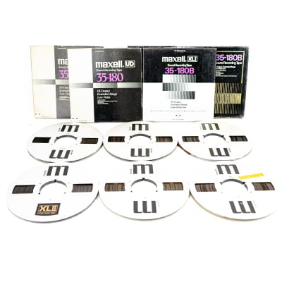 Maxell MR-7 Reel Blank Tape 7 x 1/4 Inch Metal Reel (3)