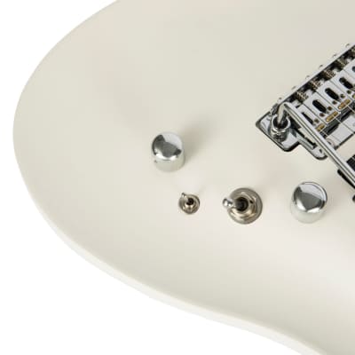 KOLOSS GT45PWH Aluminum Body Roasted Maple Neck Electric Guitar + Bag - White Satin image 3