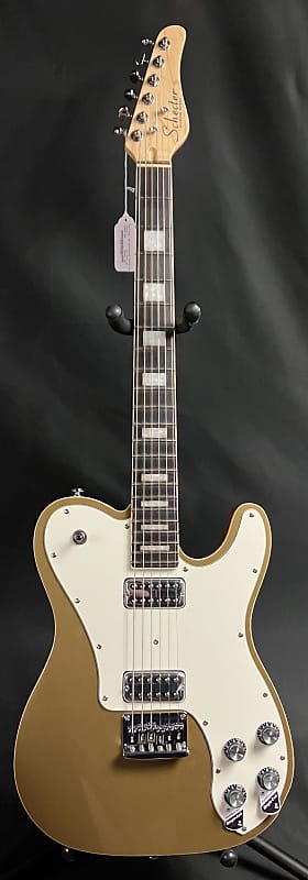 Schecter PT Fastback Electric Guitar Gold Top Finish image 1