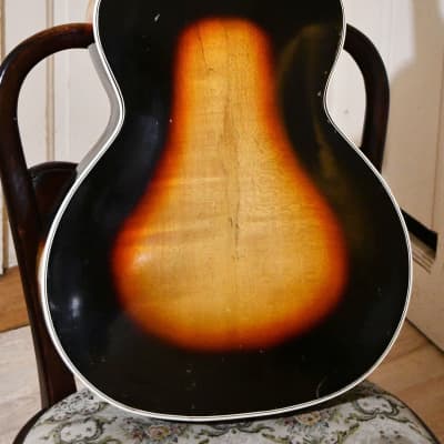 Vintage Solid Wood 1940s Schonbach German/Czech Archtop, Great condition and sound image 3