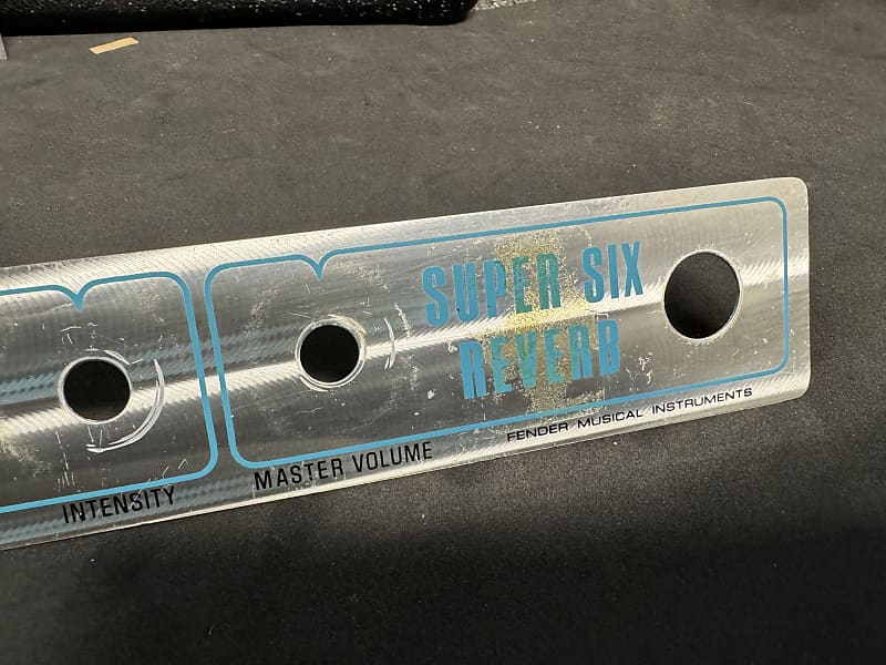 Fender Super Six Reverb Amp Faceplate Face Plate 70's Reverb