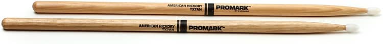 Promark Classic Forward Drumsticks - Hickory - 7A - Nylon Tip image 1