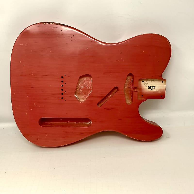 ギター MJT Vintage Aged Nitro Telecaster body MJT Telecaster Relic Body Nitro Alder Sonic Blue Light