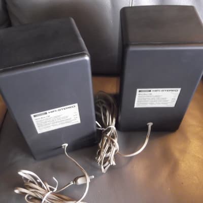 Grundig Mini Box 130 compact Loudspeakers 1970s Grey image 4