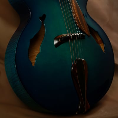 Washburn Blue Dolphin Yuriy Shishkov Masterpiece Archtop Acoustic Guitar image 2