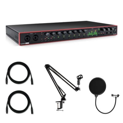 Focusrite Scarlett 18i20 with StreamEye Boom Arm, Pop Filter, and XLR Cables image 1